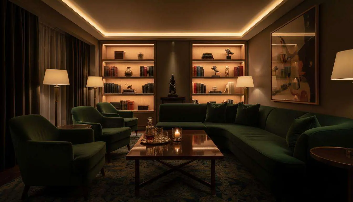 Premium lounge interior representing exclusive community space