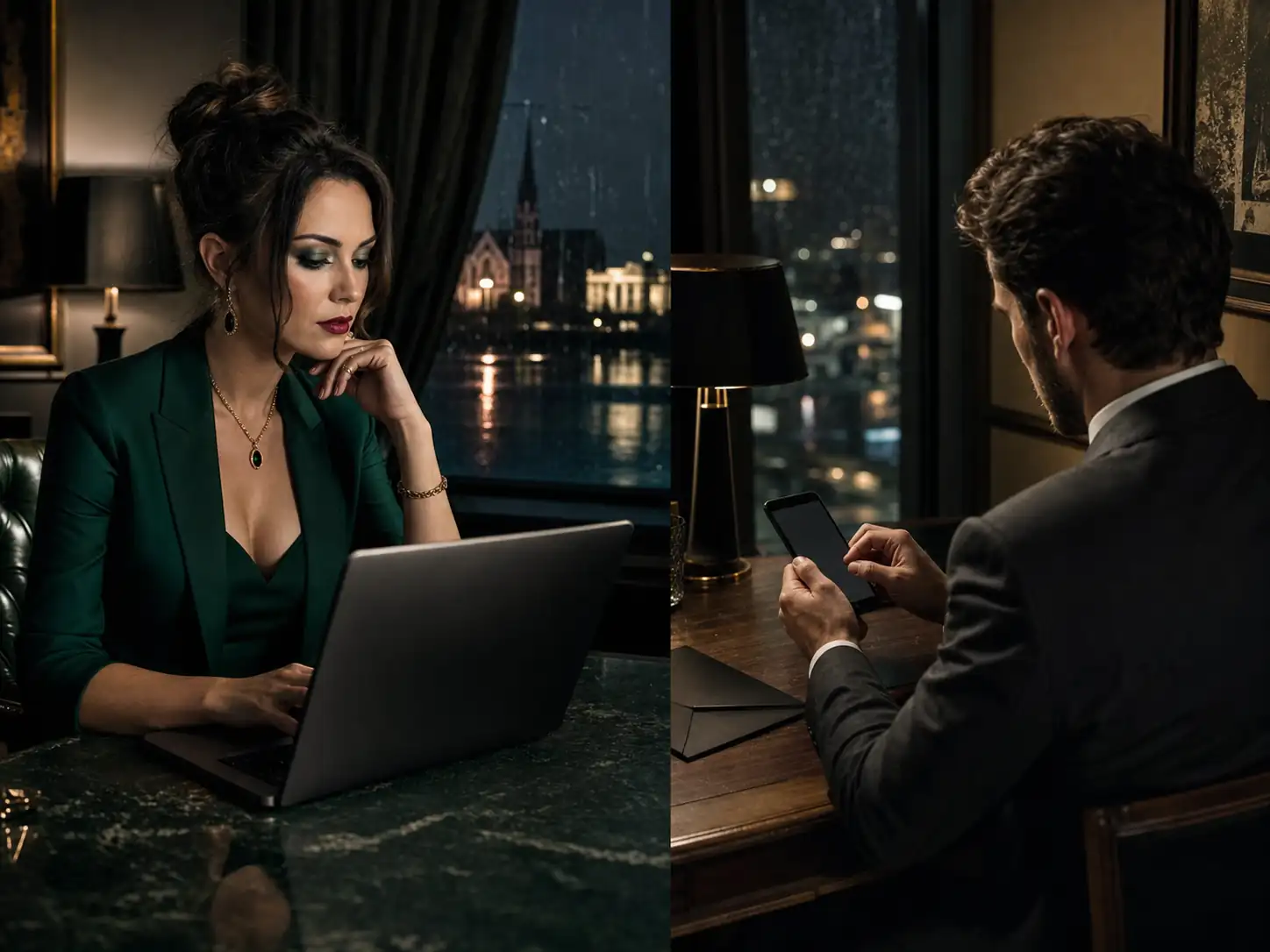 A Domme assesses an approach while a financial submissive prepares his first message